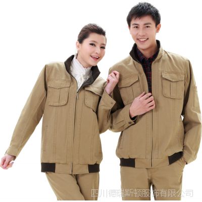 春秋季男女休闲外套双层个性夹克套装工作服时尚工装纯棉保暖906
