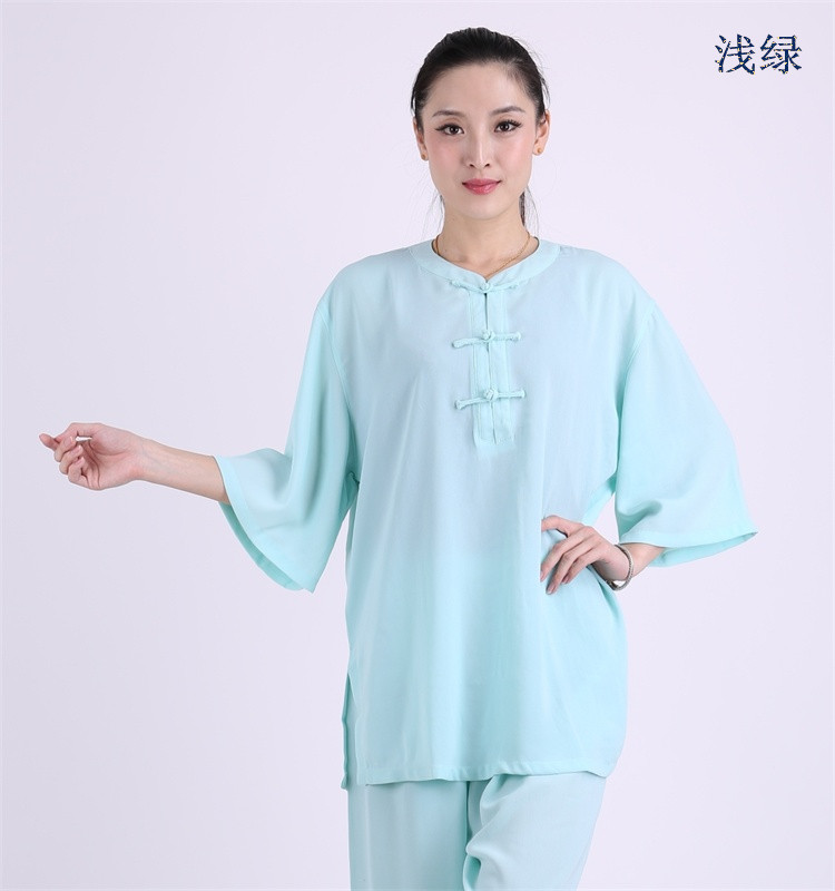 [同城自营]五岳太极服棉加丝春夏秋冬装女长袖短袖练功服武术服男款太极服装
