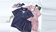 韩版睡衣女夏冰丝夏季短袖性感女士开衫薄款家居服发箍三件套装